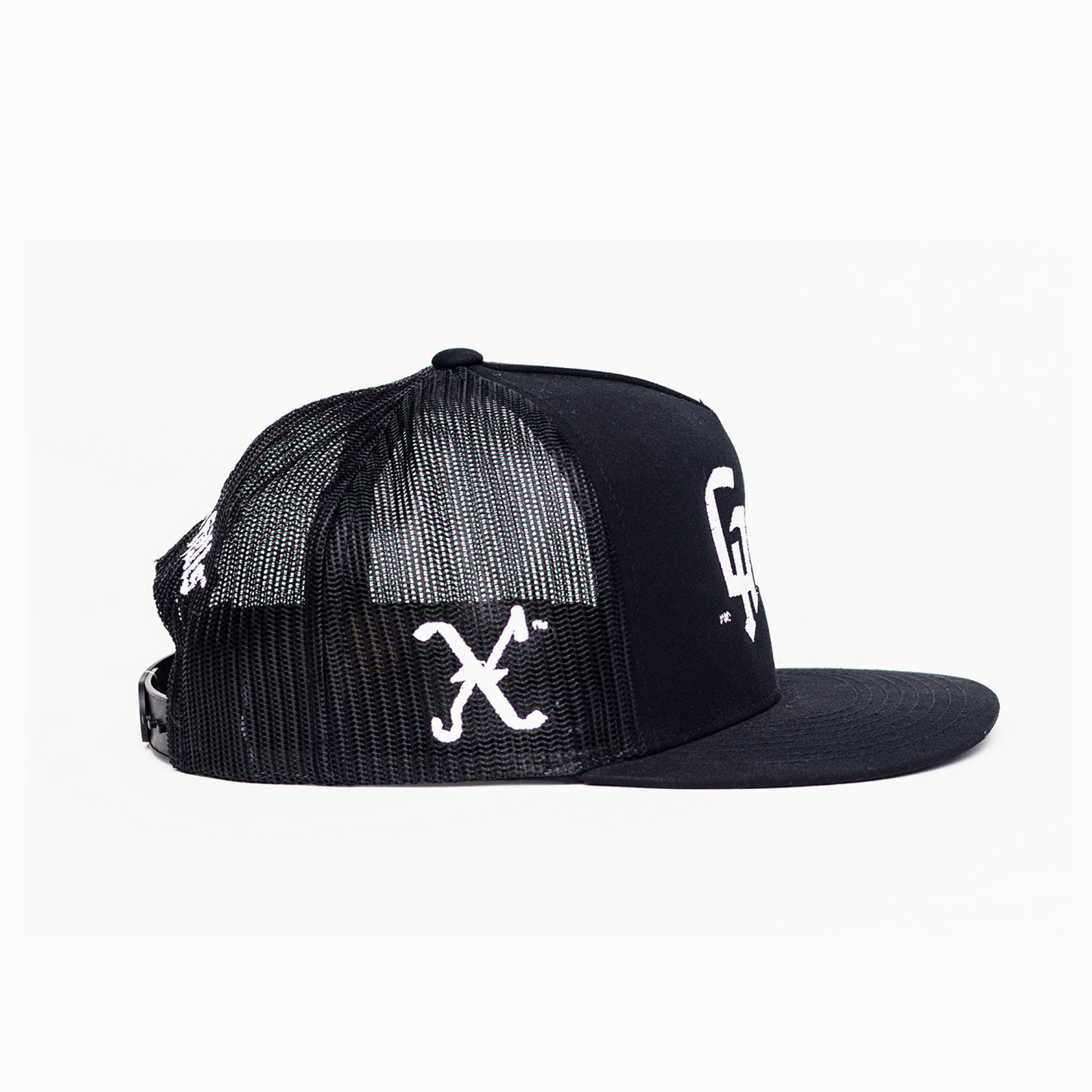 God of the Hills Black Trucker Hat